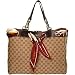 Gucci 153033 Beige Positano Scarf Shopper Tote Handbag