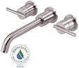 Danze D316258BNT Parma Two Handle Wall Mount Lavatory Faucet Trim, Brushed Nickel, Valve Not Included
