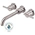 Danze D316258BNT Parma Two Handle Wall Mount Lavatory Faucet Trim, Brushed Nickel, Valve Not Included