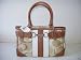COACH HAMPTON OPTIC SIGNATURE BROWN HANDBAG CARRYALL 13337