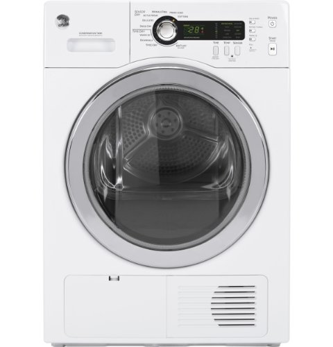 GE DCCH480EKWW 4 Cu. Ft. White Stackable Electric Front Load Dryer