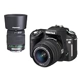 Pentax K100D Digitalkamera (6 Megapixel, Shake Reduction) mit DA 18-55 und DA 50-200 Objektiv, schwarz