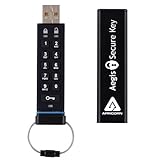 Apricorn Aegis Secure Key FIPS Validated 8 GB USB 2.0 256-bit AES-CBC Encrypted Flash Drive ASK-256-8GB (Black)