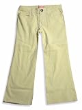 Ave.blu - Flare Leg Corduroy Pants, Vanilla, Stretch Fabric