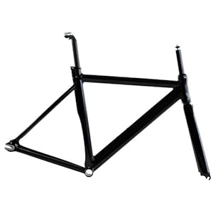 Track Fixie Road Bike Frame with Fork Black 53cm Track Fixie Road Bike Frame with Fork Black 53cm