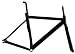 Track Fixie Road Bike Frame with Fork Black 53cm