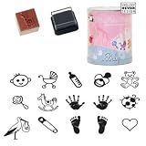 Eigenschaften Creativ Discount  / Creativ Discount - Stempel-Set ´Baby´, 15 Motivstempel + Stempelkissen