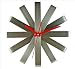 Pendule Murale Horloge Art Deco en Acier Inoxydable