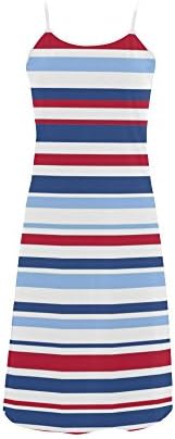 Burrows Custom Stripe Women's Polyester Graceful Slip Dress Multicolor