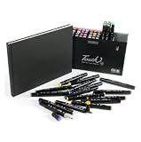 Touch Twin Markers 60 Set B - 60 Markers AND A4 Blackbook Set from Graff-City