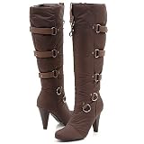 Wild Rose Miki02 Knee-High Boots 6 Brown