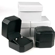 3 Black Leather Earring & Pendant Jewelry Gift Boxes