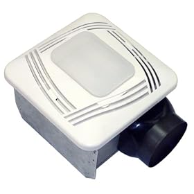  Universal Security Instruments BF-806L52UQ 4-Inch and 6-Inch 0.4-Sones 80-CFM Bathroom Ventilation Fan with 4-Watt Nightligh and 52-Watt Fan Light