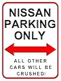 Nissan Parking Only Large Metal Wall Sign