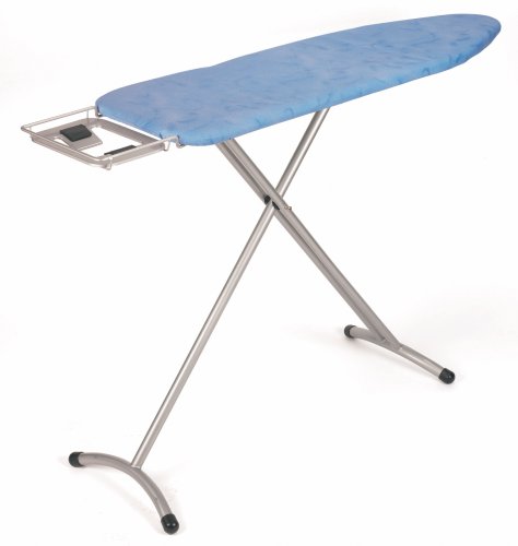 Brabantia Ironing Board 124x38cm, 22mm Frame, Luberon Blue/ Steam Iron Rest