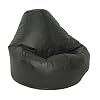 Leather Luxe Bean Bag  Extra Large, Black
