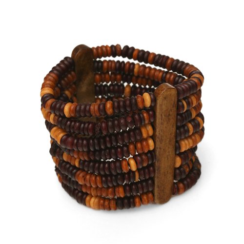 Bone Beads Brown Bracelet Bead Happy  Fair Trade Gifts