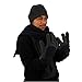 Men's Winter Fleece Hat Scarf Gloves Set Gray