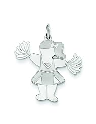 Sterling Silver Cheerleading Charm