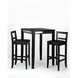 Home Styles Furniture Manhattan 3 Piece Pub Set in Black
