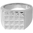 Inox Jewelry Men's Pyramid Stud 316L Stainless Steel Ring