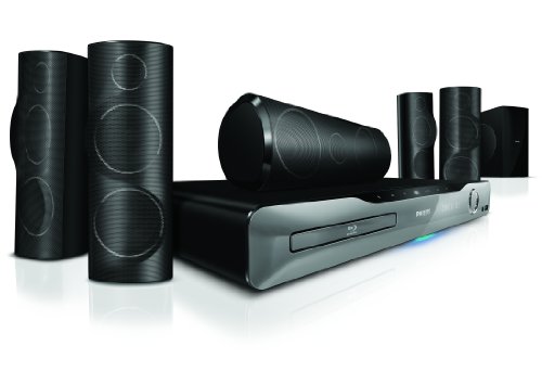 Philips HTS5560 5.1 Blu-ray Heimkino-System (3D, USB 2.0, HDMI 1.4 ARC, Radio, 1000 W, DivX-Ultra, MKV) schwarz