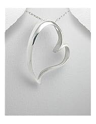 Heart Pendant Necklace In Sterling Silver