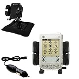 Gomadic for the PalmOne palm i705 - PalmOne i705 Auto Bean Bag Dash Holder with Car Charger - Uses Gomadic TipExchange