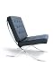 Barcelona Chair & Ottoman Set, Black.  100% Italian Leather. 45-day Money-back Guarantee.