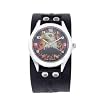 Biker Eagle Watch With Black Leather Cuff Band US-W0972