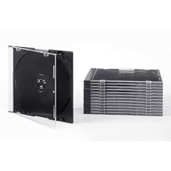 Tillmann Media CD-H�llen Slimcase 5 mm f�r 1 CD/DVD, Deckel transparent, R�ckenteil schwarz, Kartoninhalt: 100 St�ck