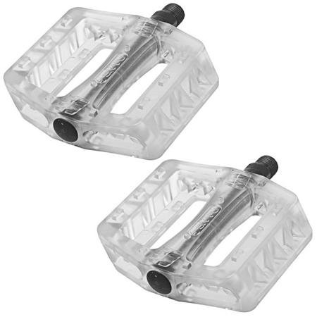 Snafu PC BMX Bike Pedals – 9/16 inch – Clear