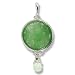  : STERLING SILVER OPALITE AVENTURINE CHROME DIOPSIDE DRAGON PENDANT BY SAJEN