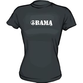 OBAMA Peace Sign Logo Women's tee Shirt in 6 Colors Small thru XXL