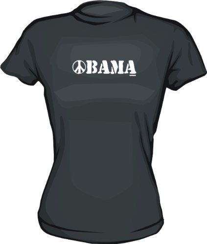 OBAMA Peace Sign Logo Women's tee Shirt in 6 Colors Small thru XXL