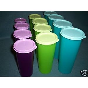 Tupperware 12 Tumbler Set with Seals by