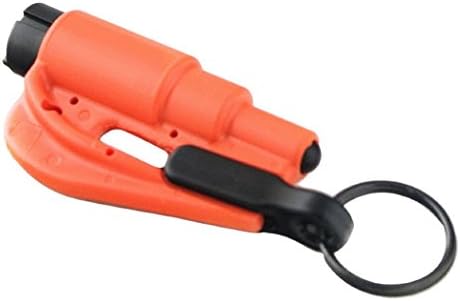 Mowon Life Hammer Keychain Car Escape Tool Auto Emergency Survival Safety Tool (Orange)