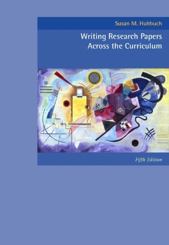 By Susan M. Hubbuch Cengage Advantage Books: Writing Research Papers Across the Curriculum (with InfoTrac) (Advantage (T (5th Fifth Edition) [Spiral-bound]