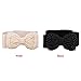 Creazy® Fashion Lady Bowknot Stretch Elastic Wide Belt Pearl Waist Belt (Khaki)
