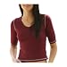 Kavio - 1/2 Sleeve V Neck Coverstich (099)