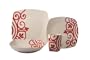 Coventry Valley Swirls Red 16-Piece Dinnerware Set Service for 4, Red