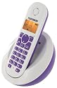 Telefunken Peps 201 Schnurloses, strahlungsarmes DECT-Telefon mit ergonomischen Design violett