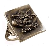 Victorian Style Sterling Silver Wolf Whimsy Ring