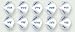 Set of 5 Dices - 10 Sided polyhedral - Word Hebrew Numbers