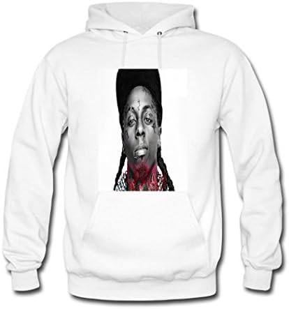 Youcshi Men's Long-Sleeve Cotton Lil Wayne Hoodies XXX-Large White