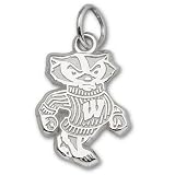 Wisconsin Badgers 1/2 Bucky Badger Charm - Sterling Silver Jewelry