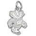 Wisconsin Badgers 1/2" "Bucky Badger" Charm - Sterling Silver Jewelry