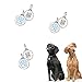 PetTouchID Smart Pet ID Tag, QR Code, NFC Scan, Online Pet Page, GPS Location (Light Blue Paw)