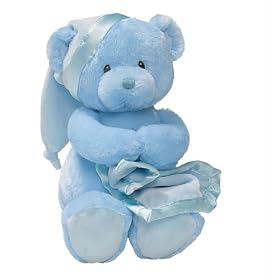 Gund 28cm Nighty Night Bear for Newborn and Above (Plays Brahms Lullaby, Blue)