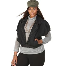 Buy Apple Bottoms Plus Size Jacket, Chloe Crooped Denim by Apple Bottoms